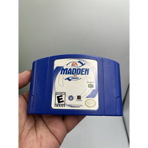 Madden NFL 2001 (Nintendo 64, N64) CART ONLY authentic blue - TESTED - Picture 1 of 4